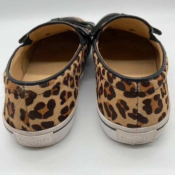 Kate Spade Delise Leopard Print Calf Hair Slip Ons - Size 7 1/2 - Picture 3 of 12